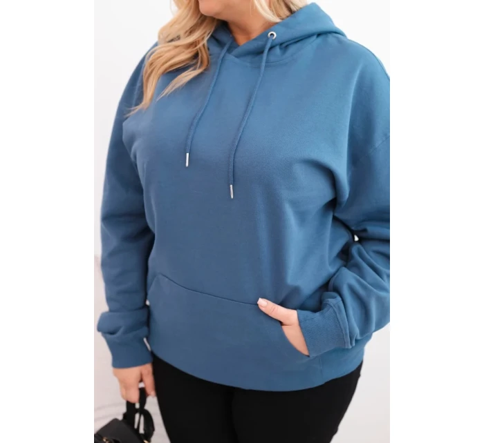 Dámská mikina s kapucí a Plus Size z bavlny model 21750297 - K-Fashion