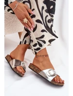 Dámské Pantofle Na Korek Platformě S Přezkou Stříbrné Vianara Dámské Pantofle Na Korek Platformě S Přezkou Stříbrné Vianara