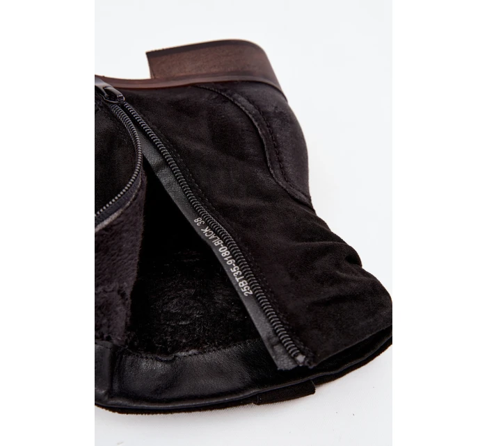 Dámské kotníkové boty na nízkém podpatku s mačkáním vyhřívané černé Gracia Dámské kotníkové boty na nízkém podpatku s mačkáním vyhřívané černé Gracia