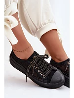 Dámské tenisky s krajkou na platformě model 22095265 Černé - Lee Cooper Dámské tenisky s krajkou na platformě model 22095265 Černé - Lee Cooper