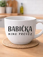 BABIČKA MIMO PROVOZ - keramický hrnek 400 ml