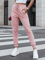 Dámské velurové růžové tepláky FashionStreet UY2837