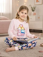 Pyžamo Cornette Kids Girl 594/210 Friendship, délka rukávů 86–128