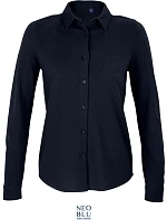 NEOBLU Basile Women Piqué halenka s dlouhým rukávem 24.3791 night blue NEOBLU Basile Women Piqué halenka s dlouhým rukávem 24.3791 night blue