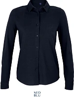 NEOBLU Basile Women Piqué halenka s dlouhým rukávem 24.3791 night blue