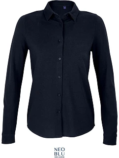 NEOBLU Basile Women Piqué halenka s dlouhým rukávem 24.3791 night blue