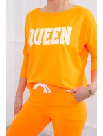 Sada s oranžovým neonovým potiskem Queen Sada s oranžovým neonovým potiskem Queen