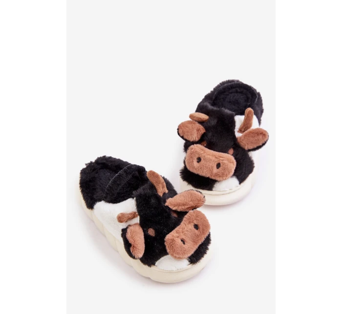 Dětské teplé pantofle s kožešinou Růžove model 21678046 - Boto