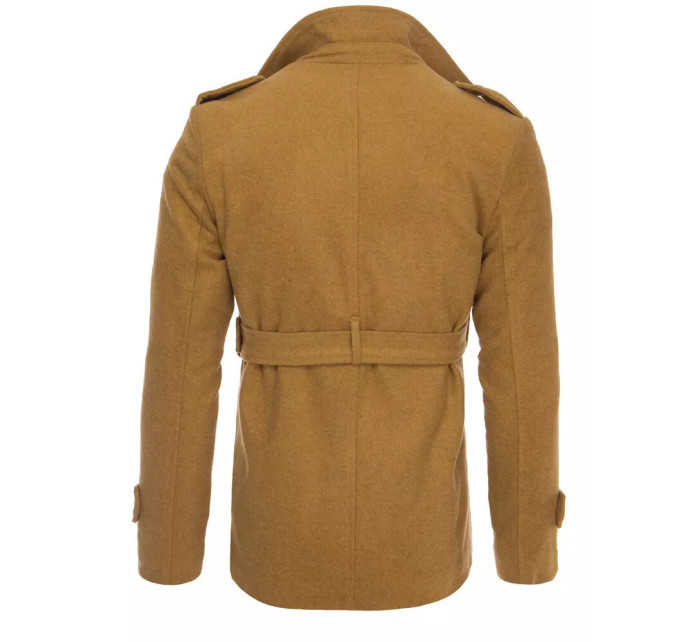 Pánský dvouřadý pískový kabát Dstreet CX0443