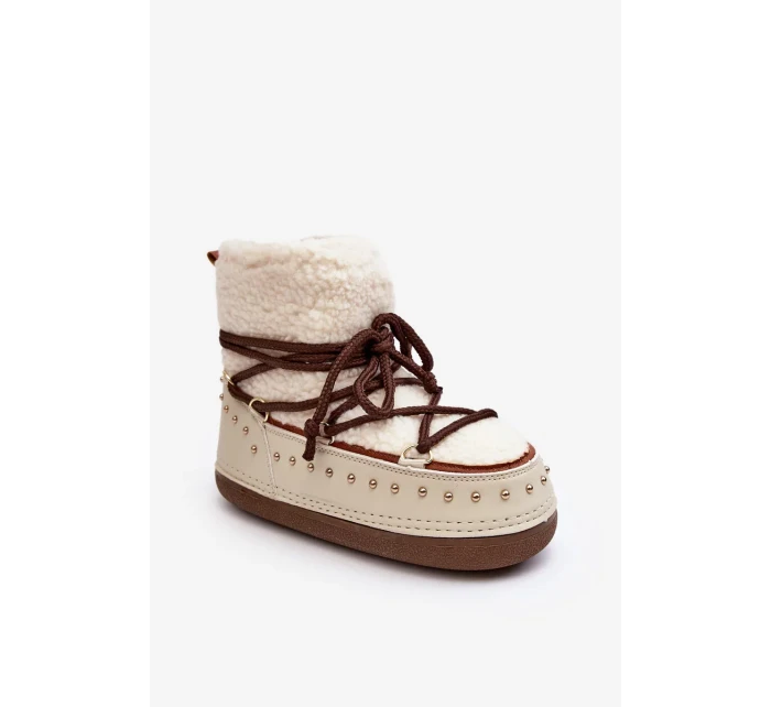 Dámské zateplené sněhule Béžová Rohes