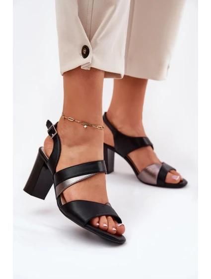 Sandály na podpatku model 212908 Step in style Sandály na podpatku model 212908 Step in style