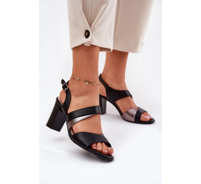 Sandály na podpatku model 212908 Step in style Sandály na podpatku model 212908 Step in style