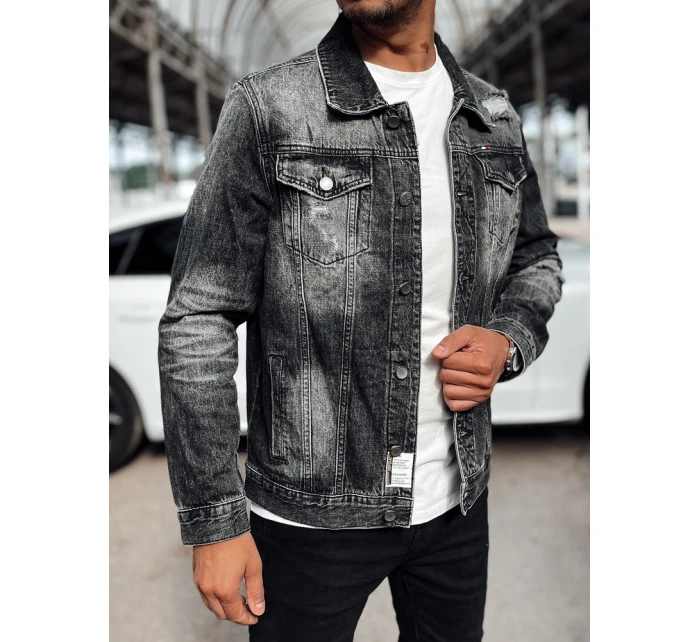 Pánská džínová bunda černá model 21978848 - Dstreet