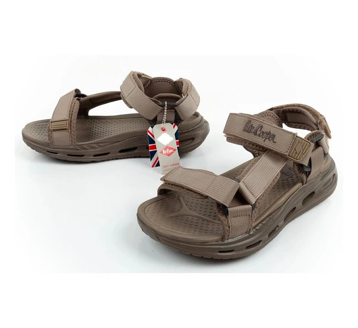 Lee Cooper pánské boty na suchý zip sandály na letní pláž světle zelené