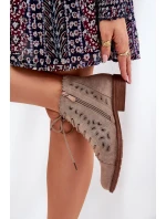 Nízké Boty S Vzorovaným Designem Béžové S.Barski HY51-185