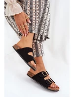 Dámské sandály na korkové platformě se zlatými černé model 21689208 - Boto Dámské sandály na korkové platformě se zlatými černé model 21689208 - Boto