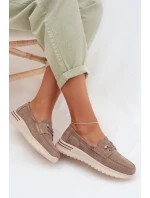 Polobotky z přírodního semiše béžové Selorette