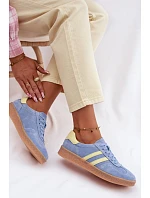 Kožené semišové dámské tenisky model 22101256 Modré - S.Barski Kožené semišové dámské tenisky model 22101256 Modré - S.Barski