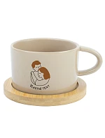Personalizovaný keramický hrníček "MAKRONKA" - pár v objetí Personalizovaný keramický hrníček "MAKRONKA" - pár v objetí