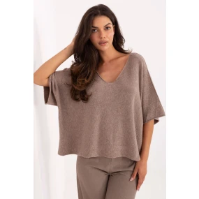 Svetr s krátkým rukávem model 216681 Italy Moda Svetr s krátkým rukávem model 216681 Italy Moda