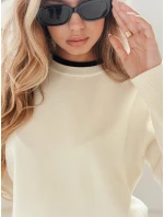 Dámský základní svetr ecru Dstreet model 21990978 - FashionStreet