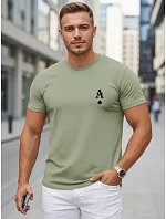 Tshirt męski bawełniany z nadrukiem AS zielony model 22305567 - FashionStreet Tshirt męski bawełniany z nadrukiem AS zielony model 22305567 - FashionStreet