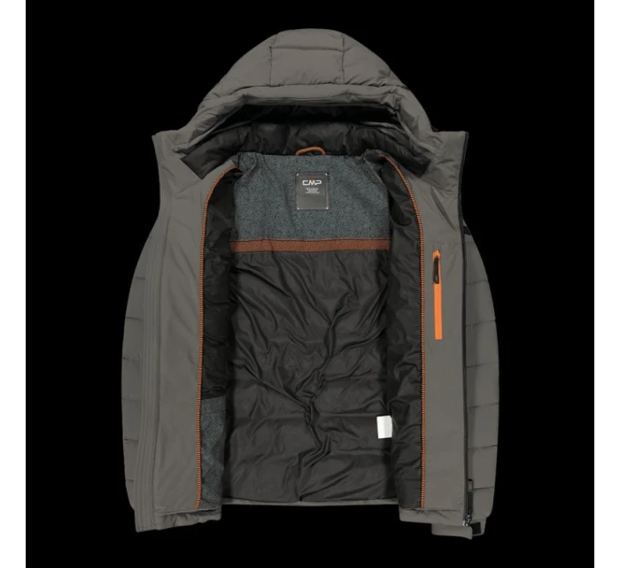 Pánská zimní sportovní zateplená bunda s kapucí CMP šedá (34K0167/E910)