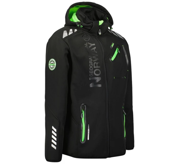 Geographical Norway pánská softshellová bunda ROYAUTE BLACK / GREEN DB MEN 068 BLACK / GREEN (WY8026H/GN-NOIR / VERT)