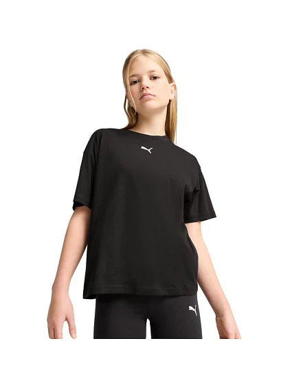 Dětské tričko Puma Ess Centered Cat Logo Boxy Tee, černé, 685131 01