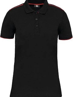 WK WK 271 Dámské pracovní piqué polo "Day-to-Day" 20.W271 black/red
