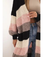 Dámský kardigan s vlnou v  černý model 21264652 - K-Fashion