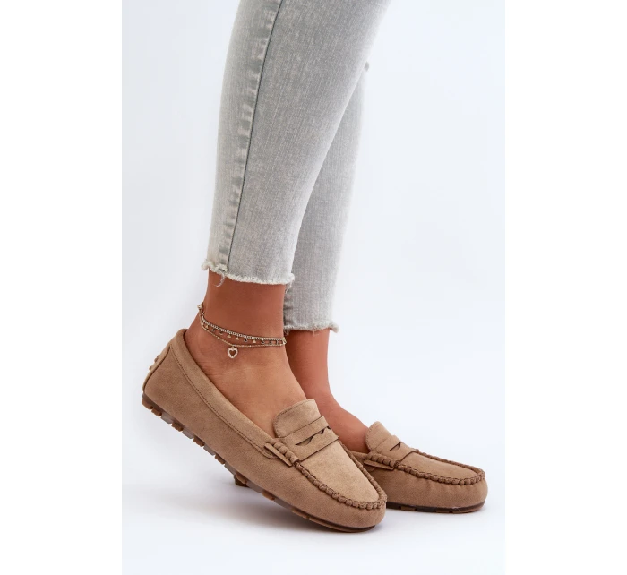 Klasické Dámské Mokasíny Zamszové Hnědé model 21653962 - EVENTO Klasické Dámské Mokasíny Zamszové Hnědé model 21653962 - EVENTO