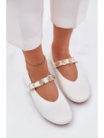 Dámské Baletky S Páskem A Zlatými Bílé model 21699403 - Boto