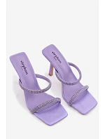 Dámské lodičky zdobené krystaly fialové Vittoria
