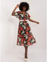 Sukienka DHJ SK model 20105257 czarno czerwony - FPrice