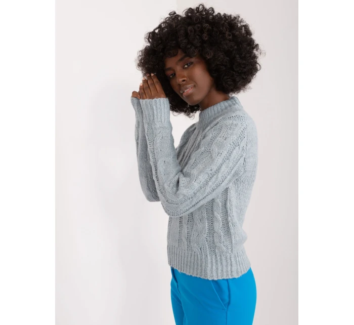 Sweter TW SW model 19529437 mietowy - FPrice Sweter TW SW model 19529437 mietowy - FPrice