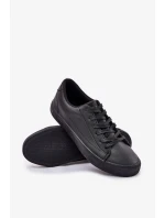 Pánské nízké tenisky z ECO kůže Big Star – černé Pánské nízké tenisky z ECO kůže Big Star – černé