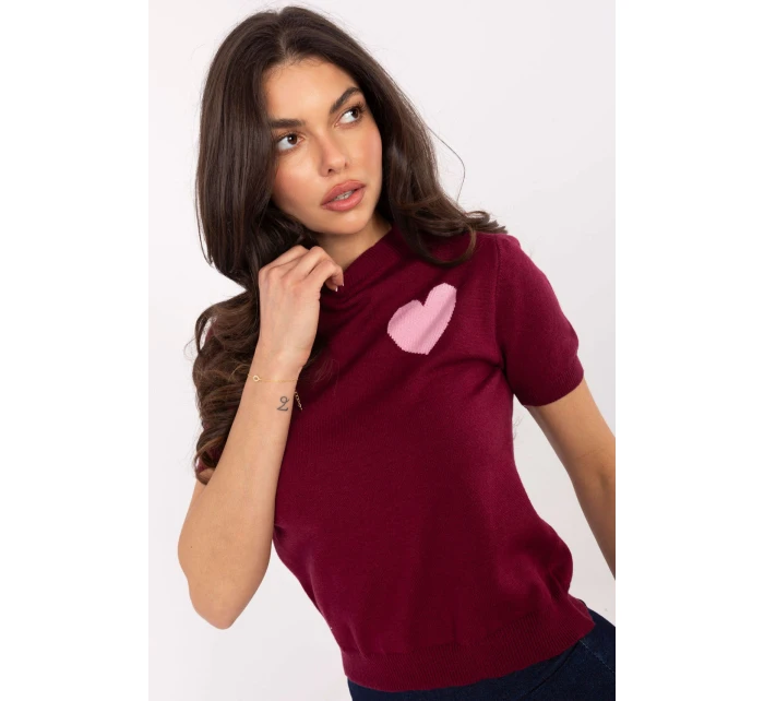 Svetr s krátkým rukávem model 219594 Factory Price Svetr s krátkým rukávem model 219594 Factory Price