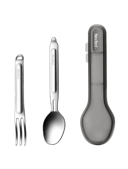 Titanový cestovní příbor - lžíce + vidlička - NexTool NE20133