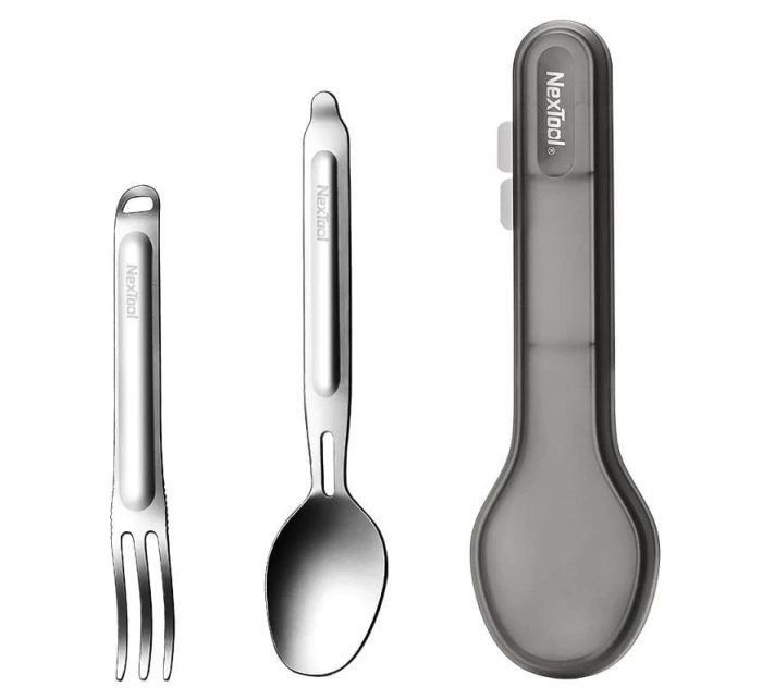 Titanový cestovní příbor - lžíce + vidlička - NexTool NE20133