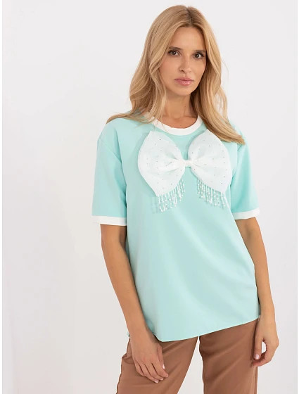 Bluzka LK BZ mietowy model 20463671 - FPrice Bluzka LK BZ mietowy model 20463671 - FPrice