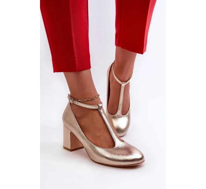 Dámské lodičky zlaté model 21154021 - Mascara