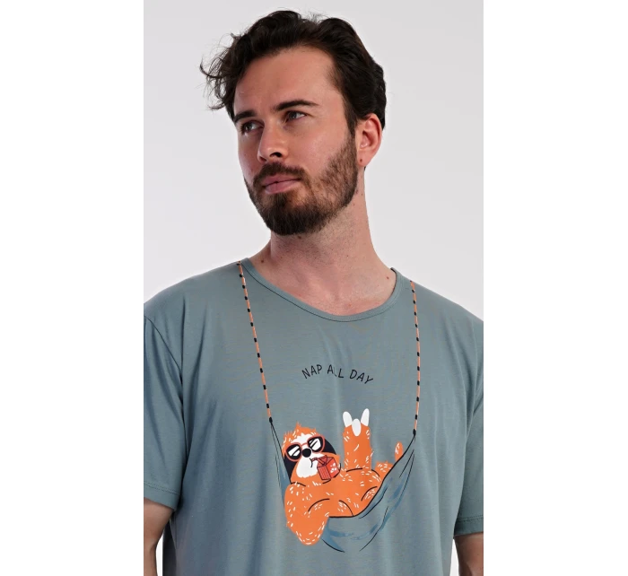 Pánská noční košile s krátkým rukávem model 21362744 - Vienetta MAN