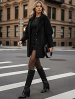 Dámský alpakový kabát RITA II black FashionStreet NY0669