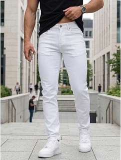 Jeansy męskie slim fit ecru model 22214353 - FashionStreet