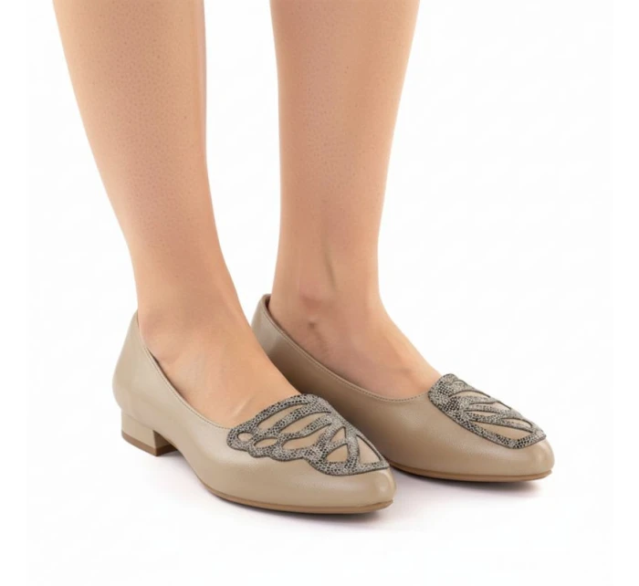 Dámské béžové polobotky M.Daszynski model 22015057 - M. Daszyński