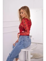 body v červené barvě model 18746272 - K-Fashion
