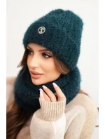 Dámská souprava čepice a šály zimní s ozdobným mořská model 21461098 - K-Fashion