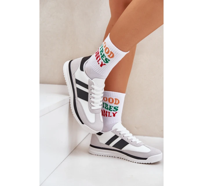 Dámské Sportovní Boty Tenisky Bílé model 21683225 - Boto Dámské Sportovní Boty Tenisky Bílé model 21683225 - Boto