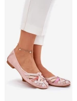 Dámské Kožené Baleríny Maciejka 01358-51 Růžové
